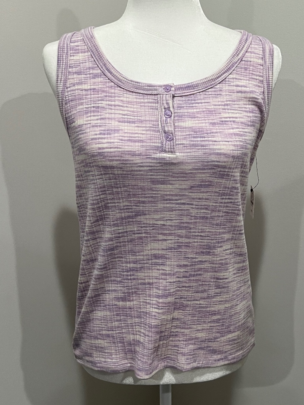 Talbots Ribbed Henley Tank - Space Dye MP - Picture 2 of 5